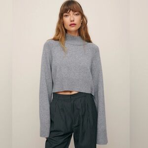 Garrett Cashmere Cropped Turtleneck